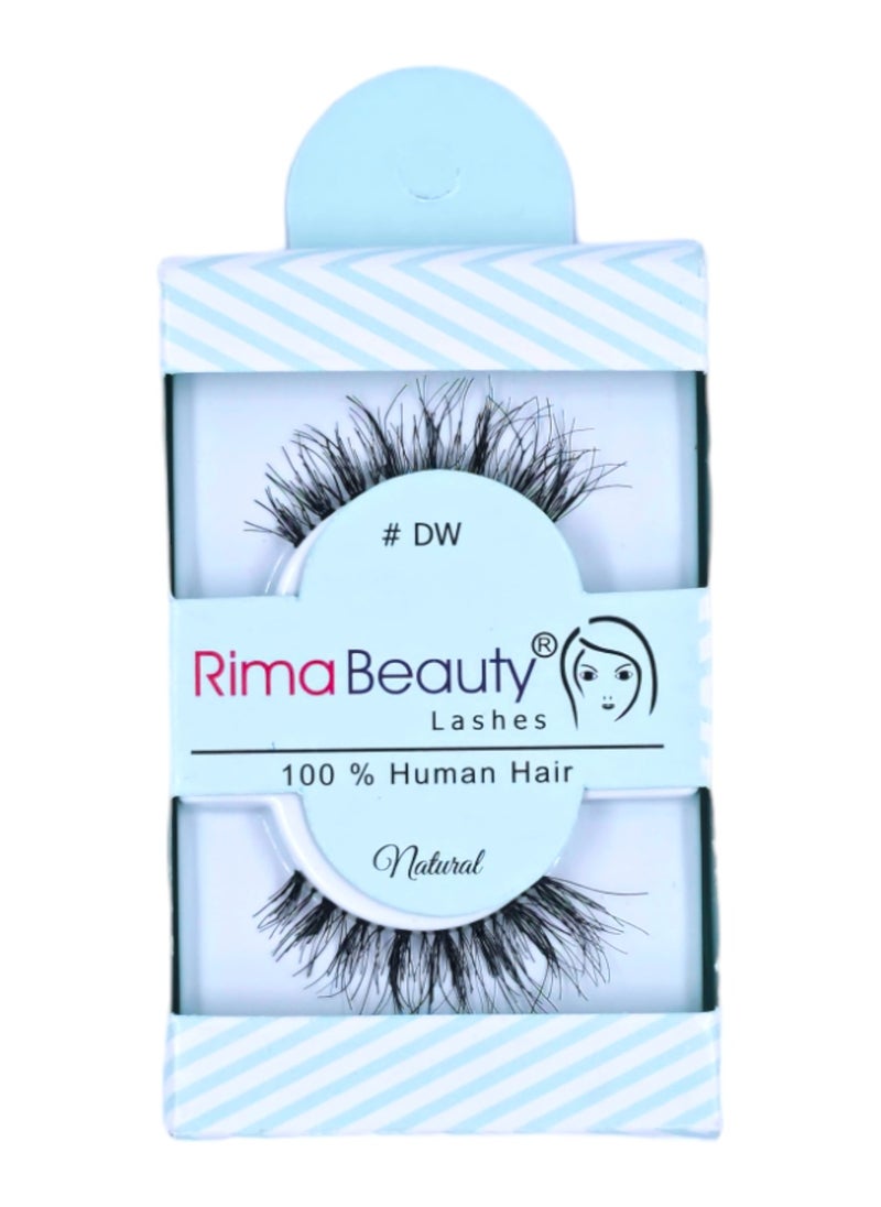 Rima Beauty Lashes - Human HAIR Black # DW - Image 1