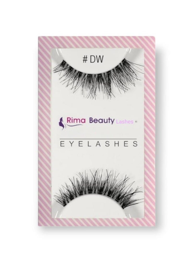 Rima Beauty Lashes - Human HAIR Black # DW - Image 1