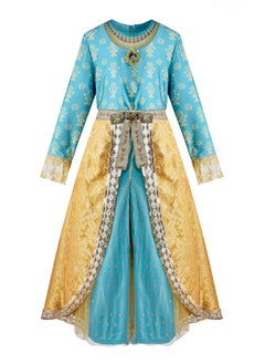 Party Centre Officially Licensed Disney Golden Princess Jasmine Prestige Dress Up Costume with Headband  - Image 2