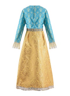Party Centre Officially Licensed Disney Golden Princess Jasmine Prestige Dress Up Costume with Headband  - Image 3