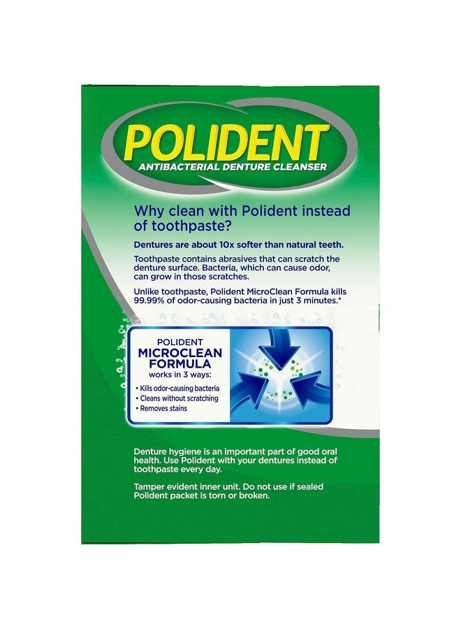 Polident 3 Minute, Antibacterial Denture Cleanser 120 ea (Pack of 2) - Image 4