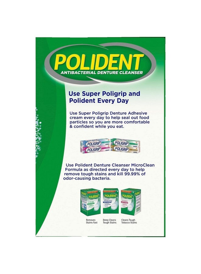 Polident 3 Minute, Antibacterial Denture Cleanser 120 ea (Pack of 2) - Image 3