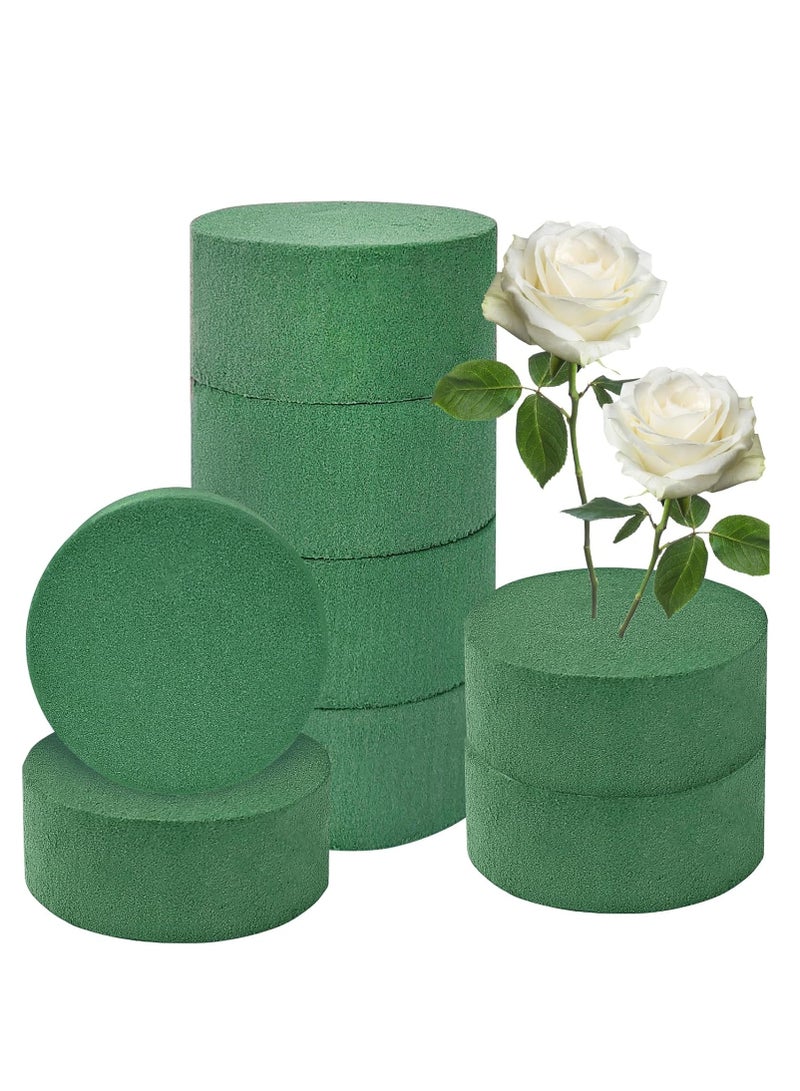 كيلا 8 قطع من رغوة الزهور المستديرة، رغوة الزهور الخضراء الجافة الرطبة، كتلة رغوة نباتات الزهور لحفلات الزفاف، زهور الممرات الاصطناعية، زينة الحفلات، تنسيقات الزهور الطازجة - Image 1