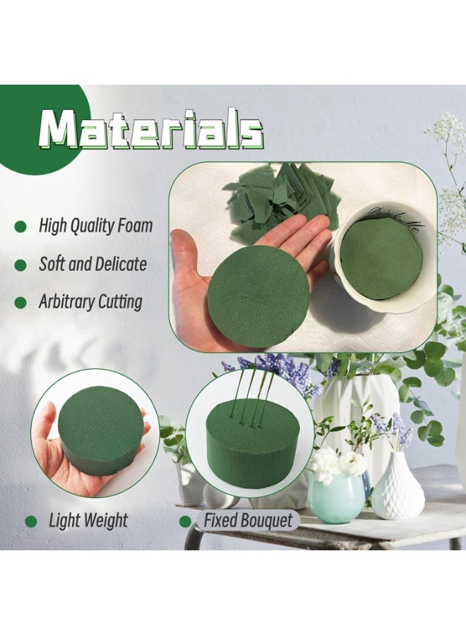 كيلا 8 قطع من رغوة الزهور المستديرة، رغوة الزهور الخضراء الجافة الرطبة، كتلة رغوة نباتات الزهور لحفلات الزفاف، زهور الممرات الاصطناعية، زينة الحفلات، تنسيقات الزهور الطازجة - Image 5