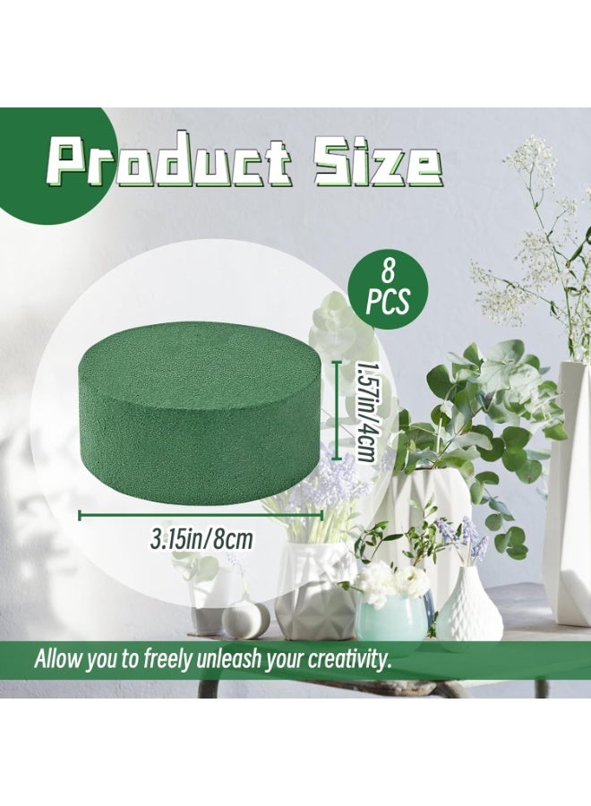 كيلا 8 قطع من رغوة الزهور المستديرة، رغوة الزهور الخضراء الجافة الرطبة، كتلة رغوة نباتات الزهور لحفلات الزفاف، زهور الممرات الاصطناعية، زينة الحفلات، تنسيقات الزهور الطازجة - Image 3