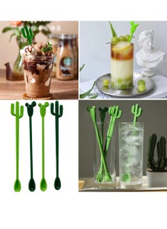 Generic 4PCS Cactus Shaped Drink Stirrers，Can be used in kitchens, offices, cafes, bars, etc.  - Image 3