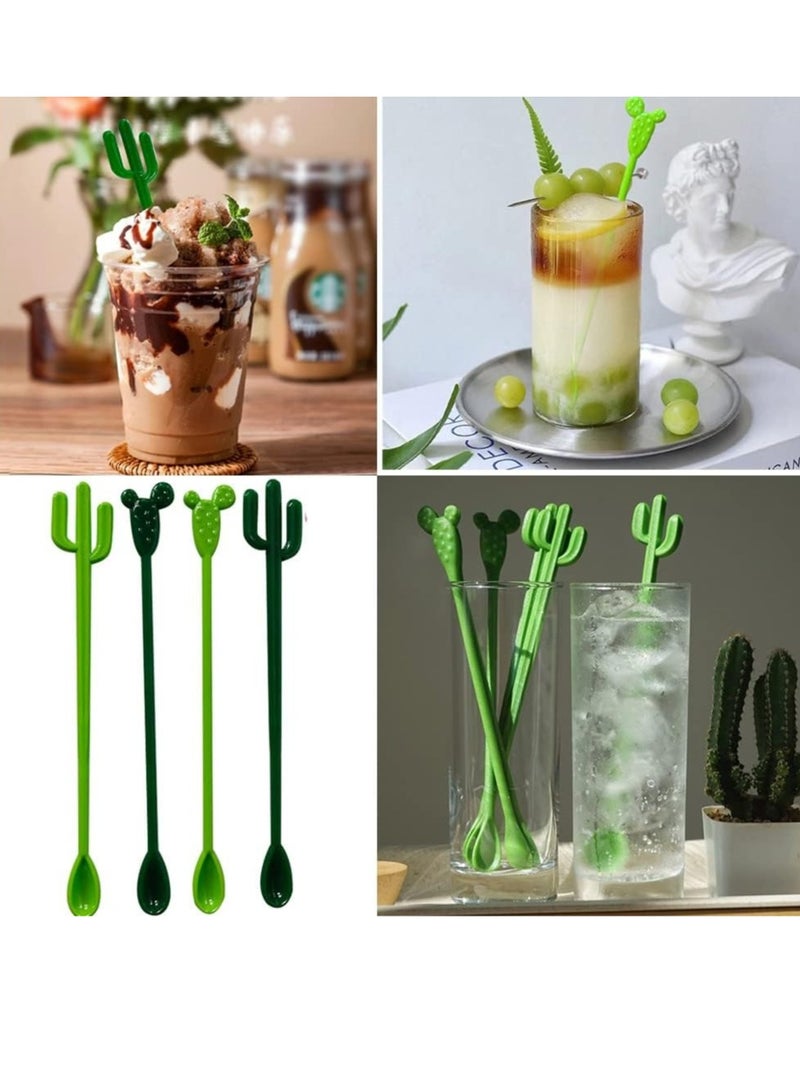 4PCS Cactus Shaped Drink Stirrers，Can be used in kitchens, offices, cafes, bars, etc. - Image 3