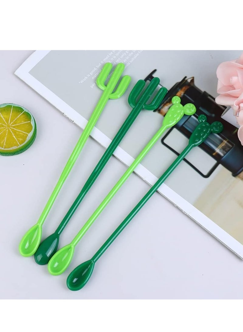 4PCS Cactus Shaped Drink Stirrers，Can be used in kitchens, offices, cafes, bars, etc. - Image 2