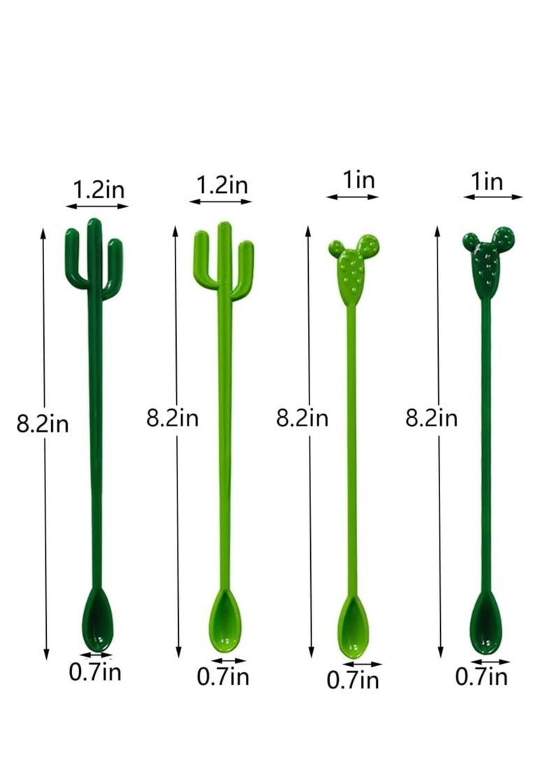 4PCS Cactus Shaped Drink Stirrers，Can be used in kitchens, offices, cafes, bars, etc. - Image 4