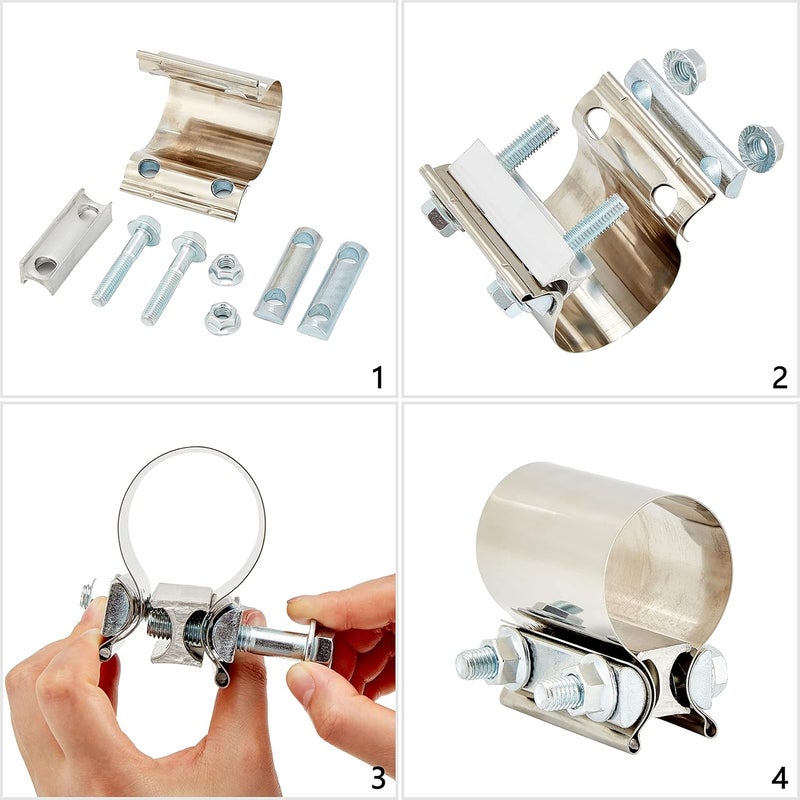 Floshine Stainless Steel Exhaust Muffler Clamps - Image 5