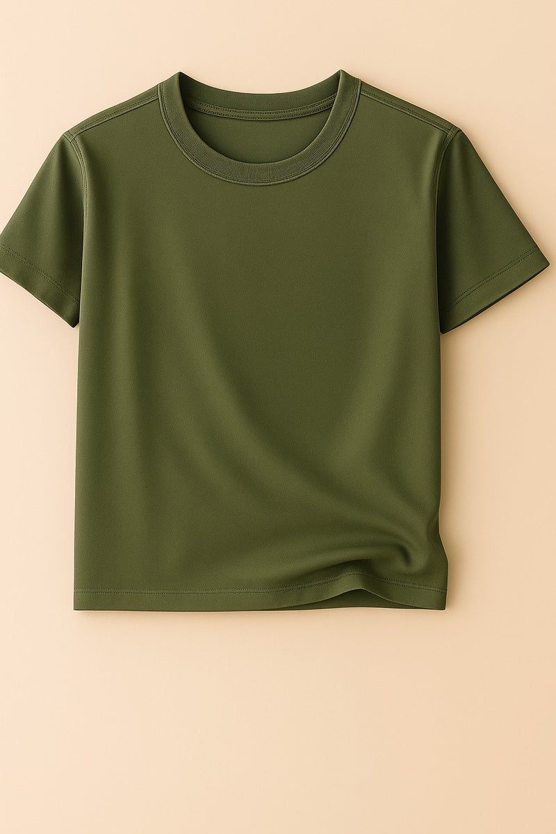 Bambelle Essential Army Green T-Shirt for Men – Premium Pima Cotton Comfort - Image 5