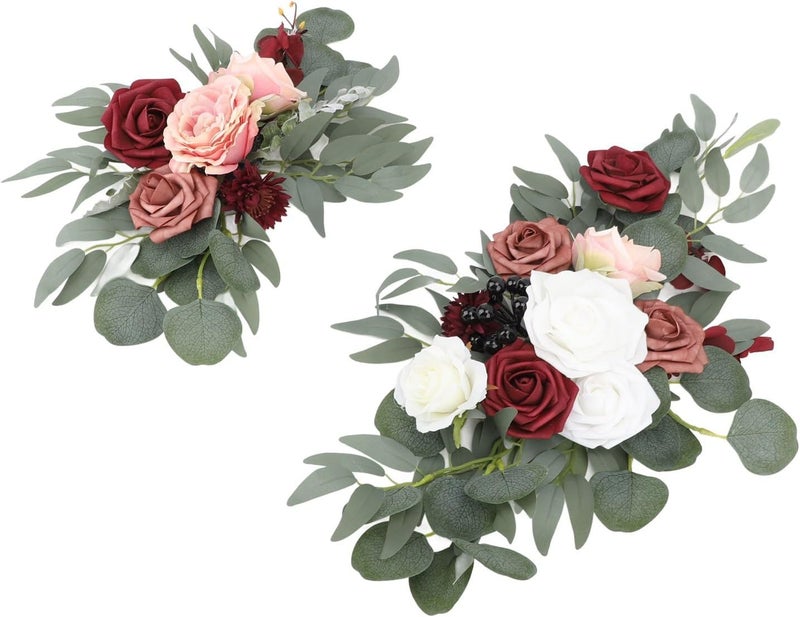 Artificial Wedding Arch Flowers, Exquisite Floral Decoration with Versatile Application for Indoors Outdoors (Pink) - Image 4