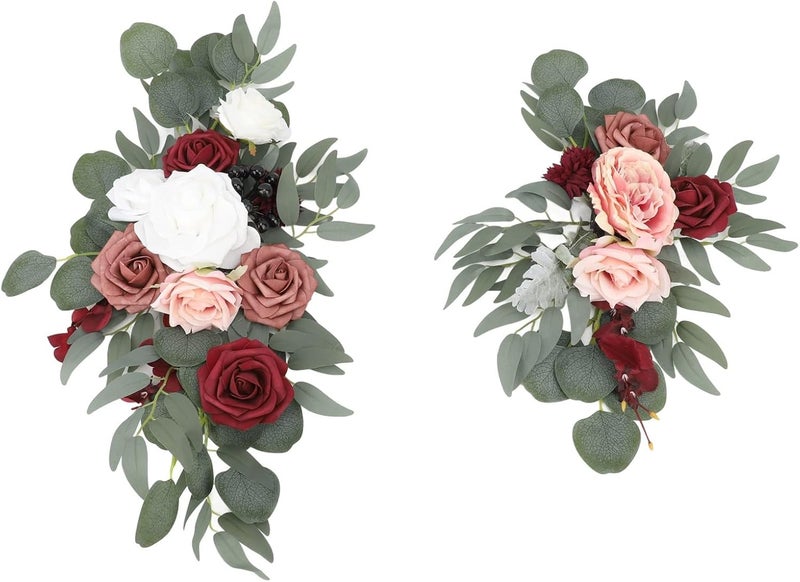Artificial Wedding Arch Flowers, Exquisite Floral Decoration with Versatile Application for Indoors Outdoors (Pink) - Image 5