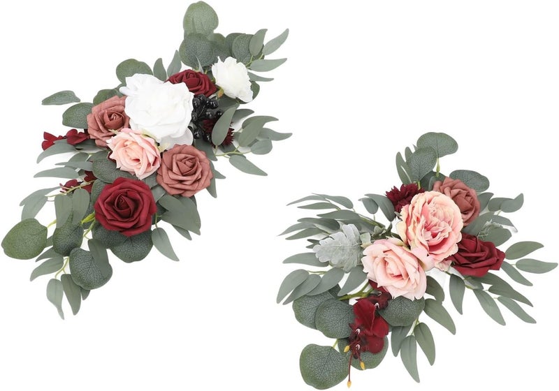 Artificial Wedding Arch Flowers, Exquisite Floral Decoration with Versatile Application for Indoors Outdoors (Pink) - Image 3