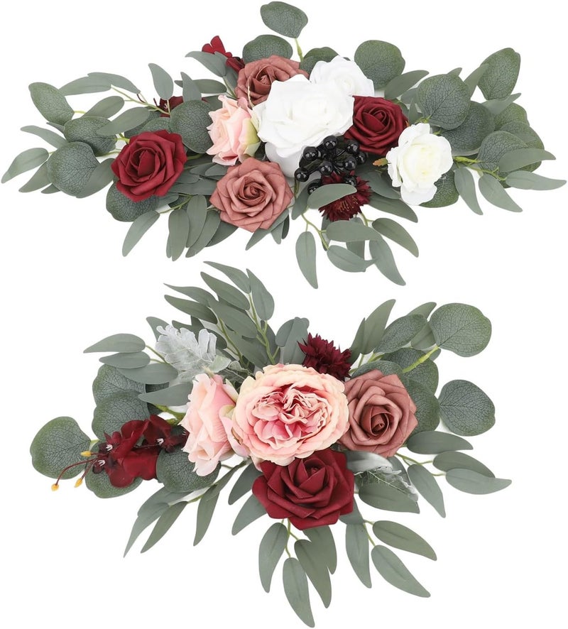 Artificial Wedding Arch Flowers, Exquisite Floral Decoration with Versatile Application for Indoors Outdoors (Pink) - Image 2