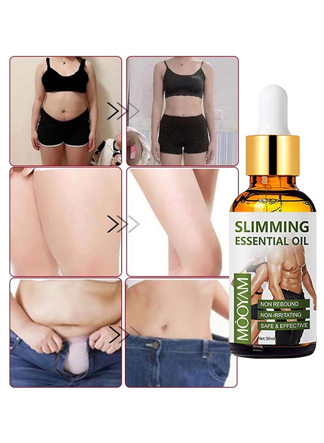 MOOYAM - Slimming Essential Oil - Slimming Massage Absorb Promote Metabolism Shape BodyFat Burning Massage Oil 30ml - Image 1