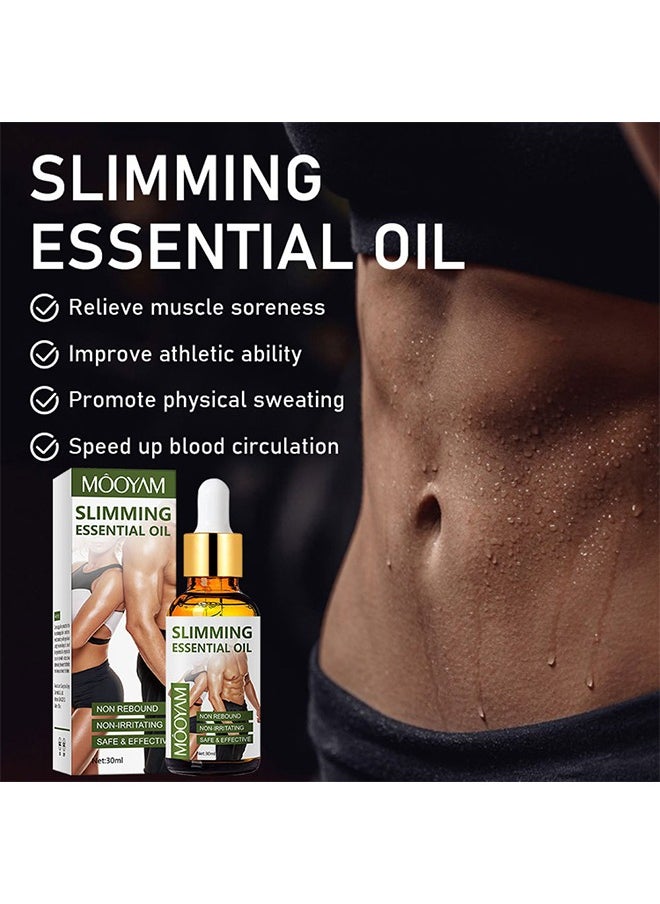 MOOYAM - Slimming Essential Oil - Slimming Massage Absorb Promote Metabolism Shape BodyFat Burning Massage Oil 30ml - Image 1