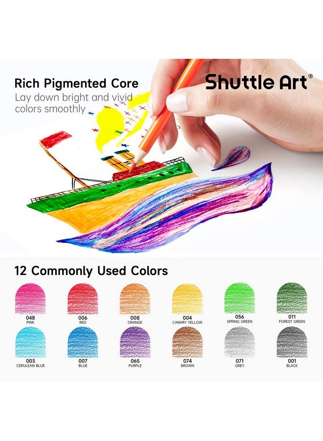 Shuttle Art 360 Pcs Colored Pencils Bulk, 12 Assorted Colors, Pack Of 30, Break-Resistant, Pre-Sharpened Colored Pencils For Kids, Bulk Pack School Supplies For Teachers & Students - Image 4