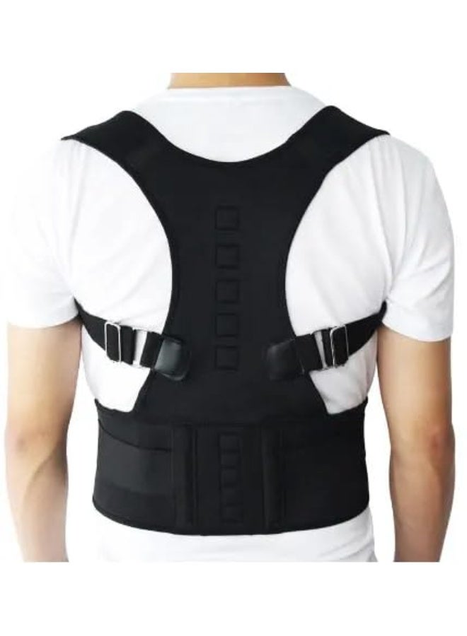 Magnetic Posture Corrector Back Support Belt for Men and Women Adjustable Shoulder and Back Brace for Spine Alignment and Daily Comfort - Image 2