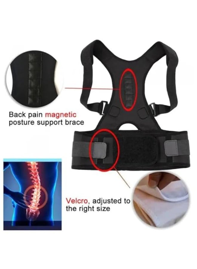 Magnetic Posture Corrector Back Support Belt for Men and Women Adjustable Shoulder and Back Brace for Spine Alignment and Daily Comfort - Image 5