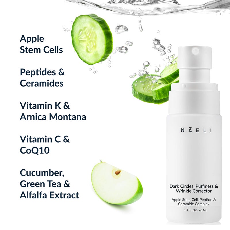 NAELI Eye Cream for Dark Circles, Puffiness & Wrinkles with Anti Aging Apple Stem Cell & Peptide Complex - Reduces Fine Lines, Diminishes Bags & Restores Under Eye, 1.4 oz - Image 4