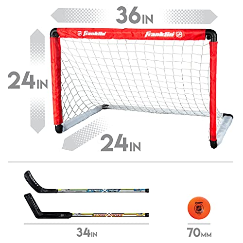 Franklin Sports 36" NHL Hockey Goal with 2 Sticks - Youth Hockey Goal and Stick Set - Official NHL Product - Image 3