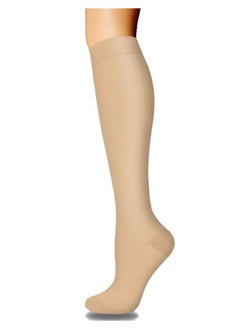CTHH Pair Copper Compression Socks for Women & Men Circulation 15-20 mmHg - Support for Nurses, Running L/XL Beige  - Image 1