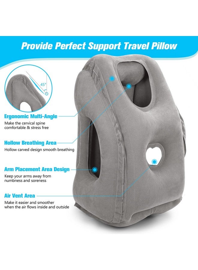 Rewondah Inflatable Travel Pillows for Airplanes | Airplane Pillow for Long Flight | Travel Plane Pillow for Airplanes Sleep Support | Blow up Flight Pillow for Long Flights to Avoid Neck Pain - Image 3