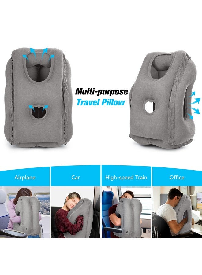 Rewondah Inflatable Travel Pillows for Airplanes | Airplane Pillow for Long Flight | Travel Plane Pillow for Airplanes Sleep Support | Blow up Flight Pillow for Long Flights to Avoid Neck Pain - Image 4