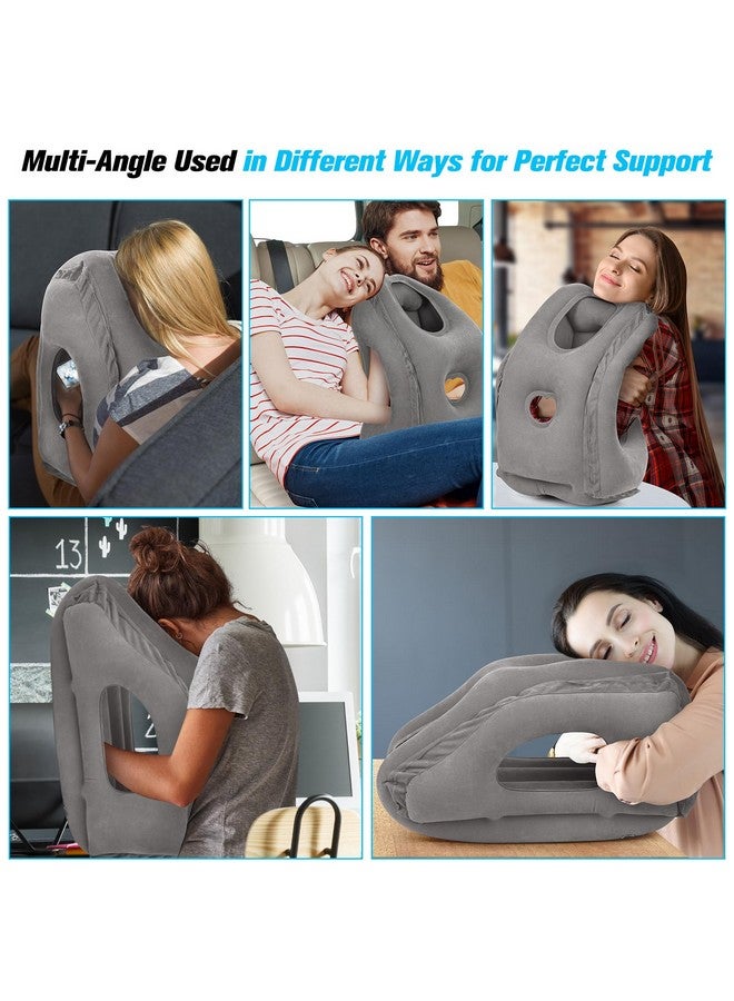 Rewondah Inflatable Travel Pillows for Airplanes | Airplane Pillow for Long Flight | Travel Plane Pillow for Airplanes Sleep Support | Blow up Flight Pillow for Long Flights to Avoid Neck Pain - Image 5