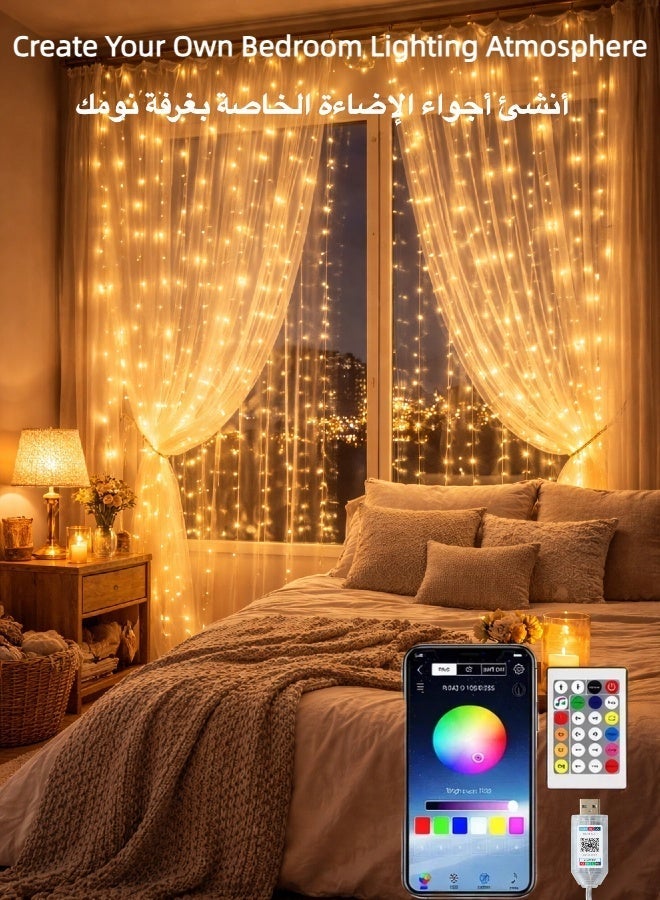 Professional LED String Lights RGB String Lights All-Weather Magic Lights: Traffic Magnet for Cafes & Outdoor Camping | Perfect for Ramadan & Eid Celebrations | 22 Meteor Effects (3m/5m/10m) - Image 3