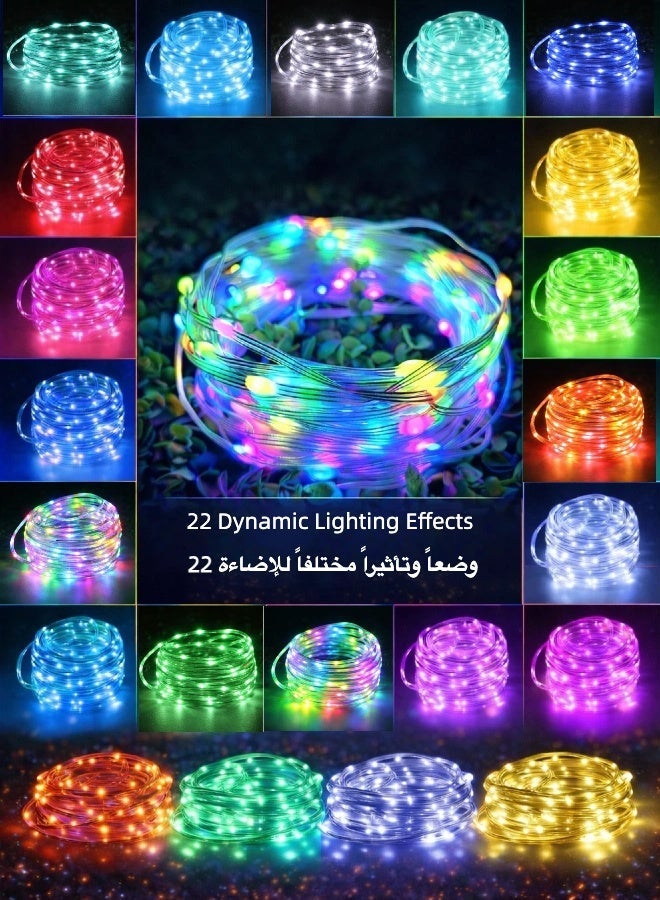 Professional LED String Lights RGB String Lights All-Weather Magic Lights: Traffic Magnet for Cafes & Outdoor Camping | Perfect for Ramadan & Eid Celebrations | 22 Meteor Effects (3m/5m/10m) - Image 5