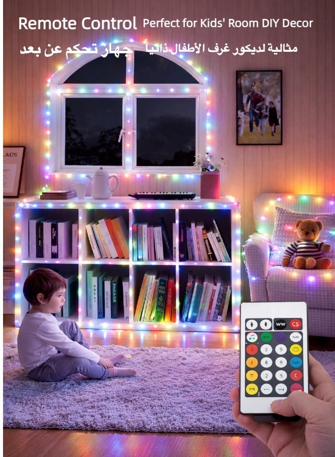 Professional LED String Lights RGB String Lights All-Weather Magic Lights: Traffic Magnet for Cafes & Outdoor Camping | Perfect for Ramadan & Eid Celebrations | 22 Meteor Effects (3m/5m/10m) - Image 4