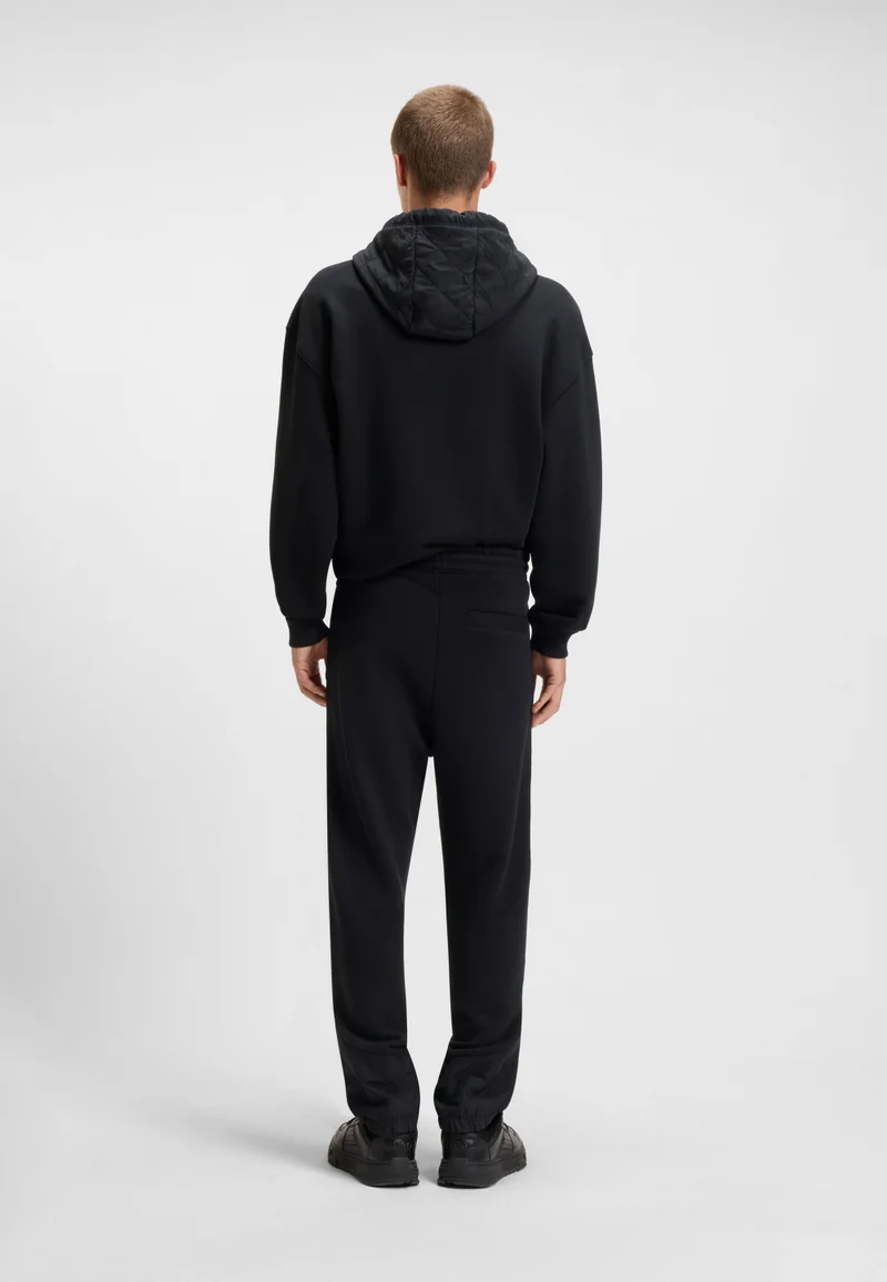 HUGO Cotton-blend tracksuit bottoms with waxed-stamp logo