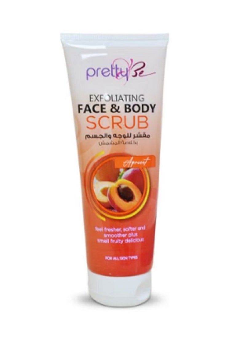 Pretty Be Apricot Exfoliating Face & Body Scrub for All Skin Types 