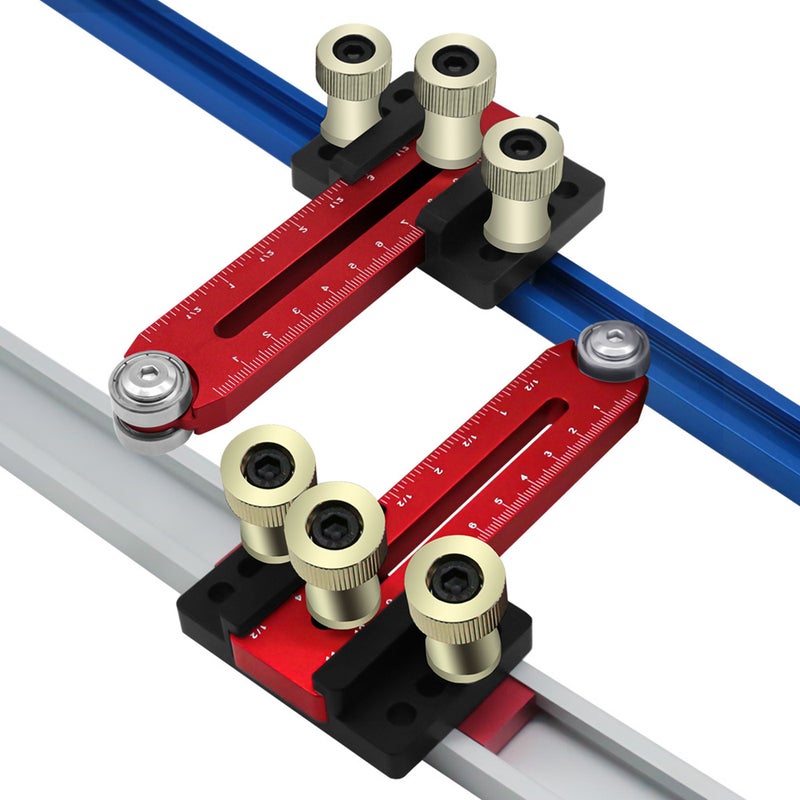 Table Saw Inverted Roller Quick Cut Limiter Woodworking Bench Cutting Auxiliary Tools Slot Positioning Retaining Tool with Adjustable Length for Carpenter - Image 4