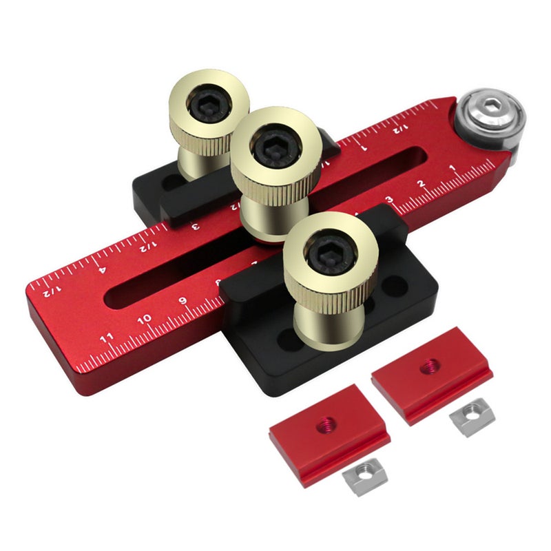 Table Saw Inverted Roller Quick Cut Limiter Woodworking Bench Cutting Auxiliary Tools Slot Positioning Retaining Tool with Adjustable Length for Carpenter - Image 1