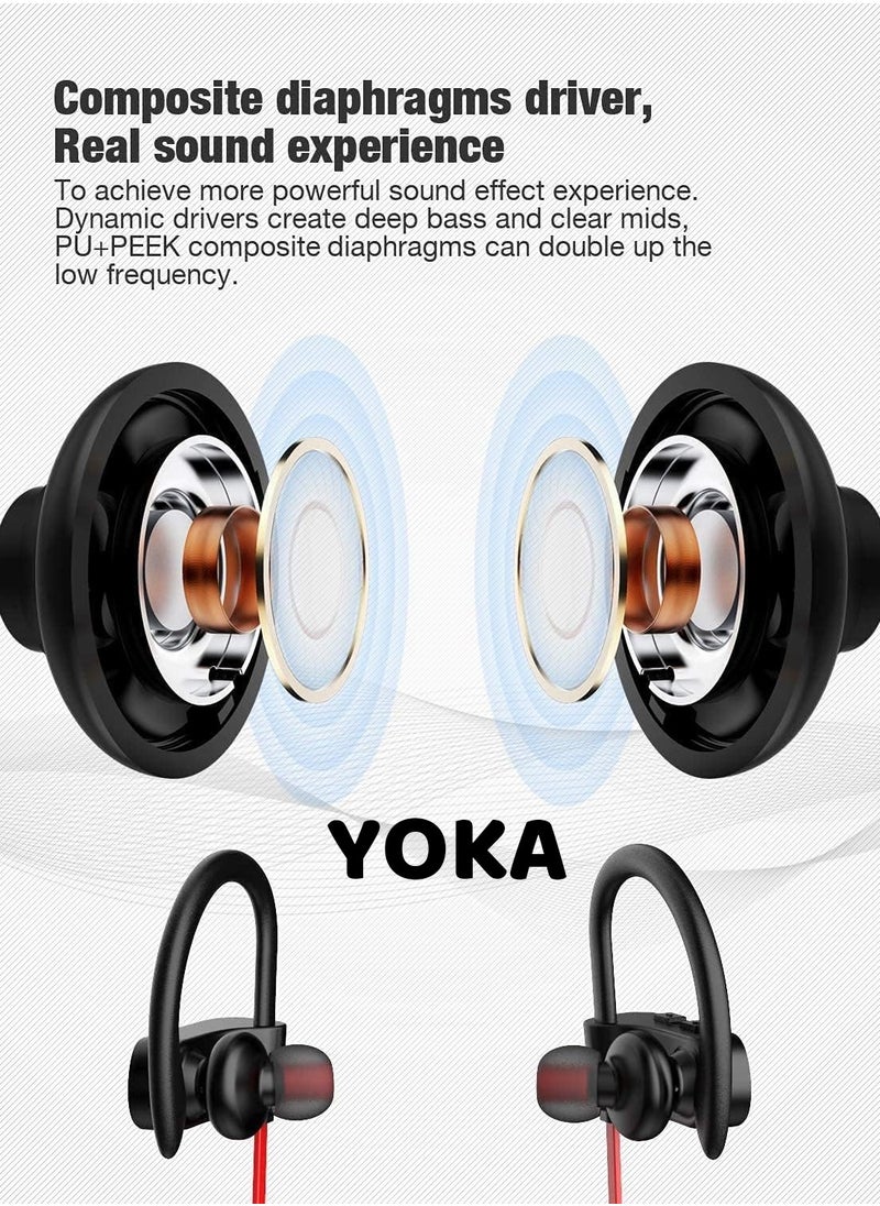 Bluetooth Wireless Headphones, in Ear Bluetooth Headphones, Sports Earbuds for Gym Running 8 Hours Playtime Noise Cancelling Headsets