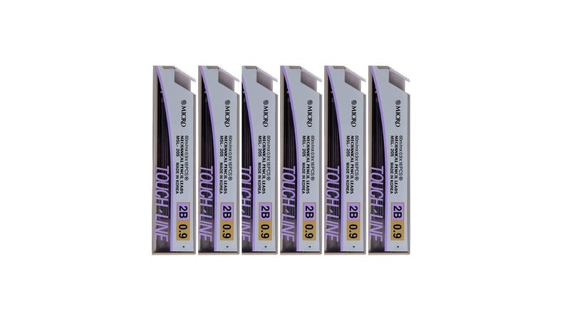 MICRO JEDO MECHANICAL PENCIL LEADS (0.9MM-2B, PACK OF 6) - Image 5