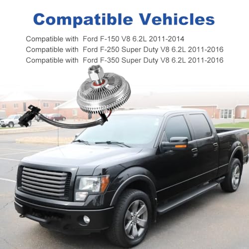 VANJING Radiator Cooling Fan Clutch Compatible with Ford F-150 F150 2011-2014, F-250 F-350 Super Duty 2011-2016 V8 6.2L Replacement for 2569351692 - Image 2