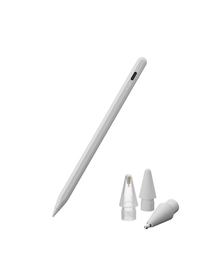 Mageasy Instinct Ipad Stylus Pencil- 4 Multi-Purpose Tips-White - Image 1