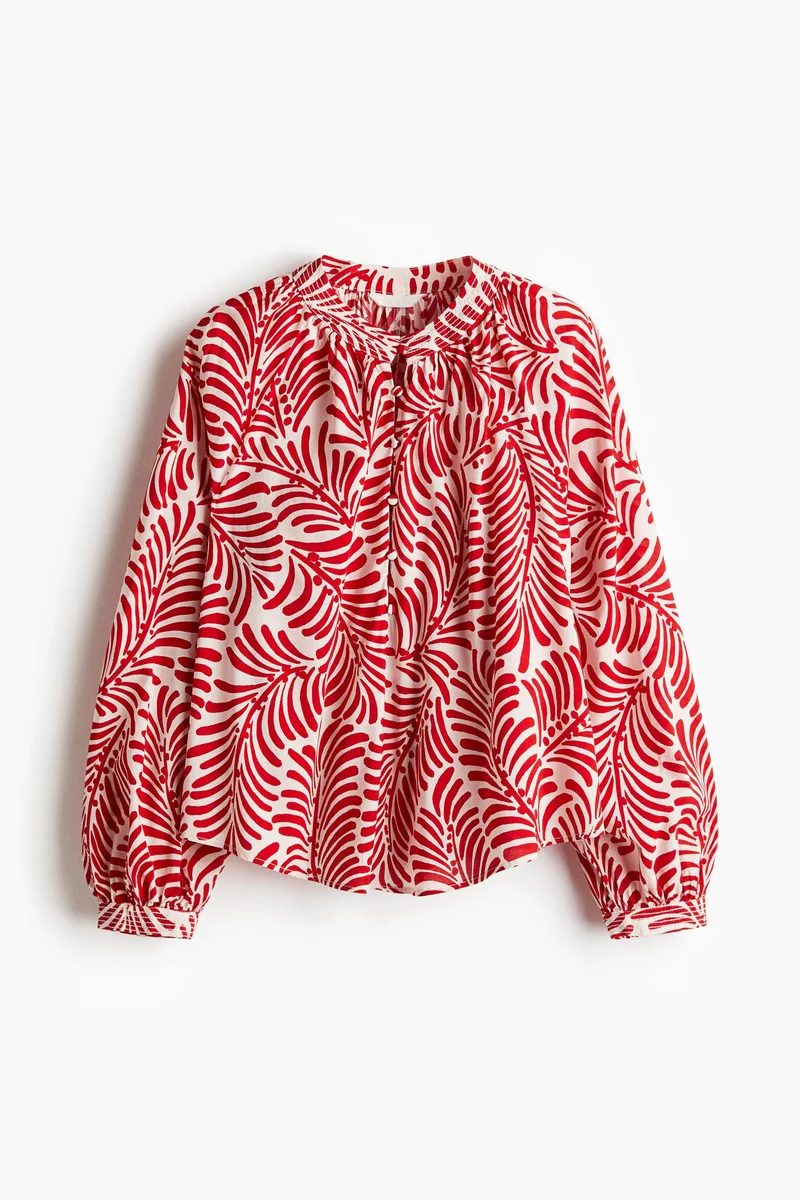 H&M Band-collar blouse