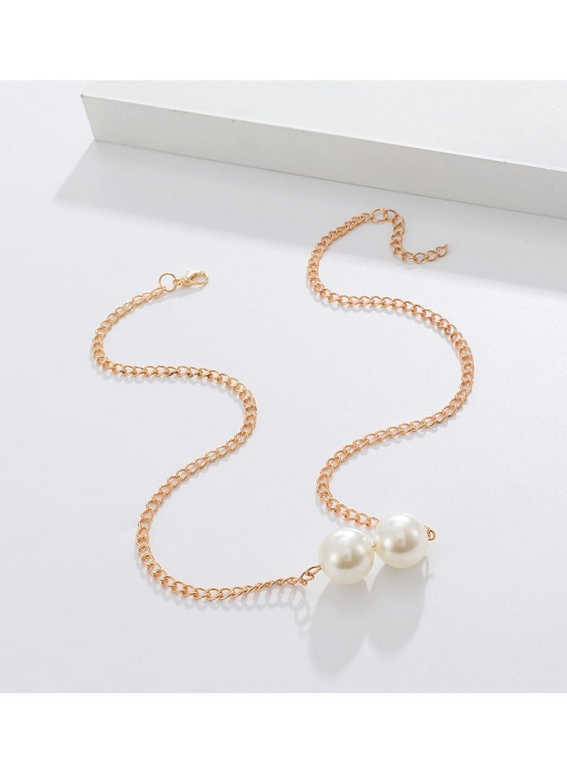 ساتينور خمر تقليد عقد من اللؤلؤ سلسلة مكتنزة - Image 2