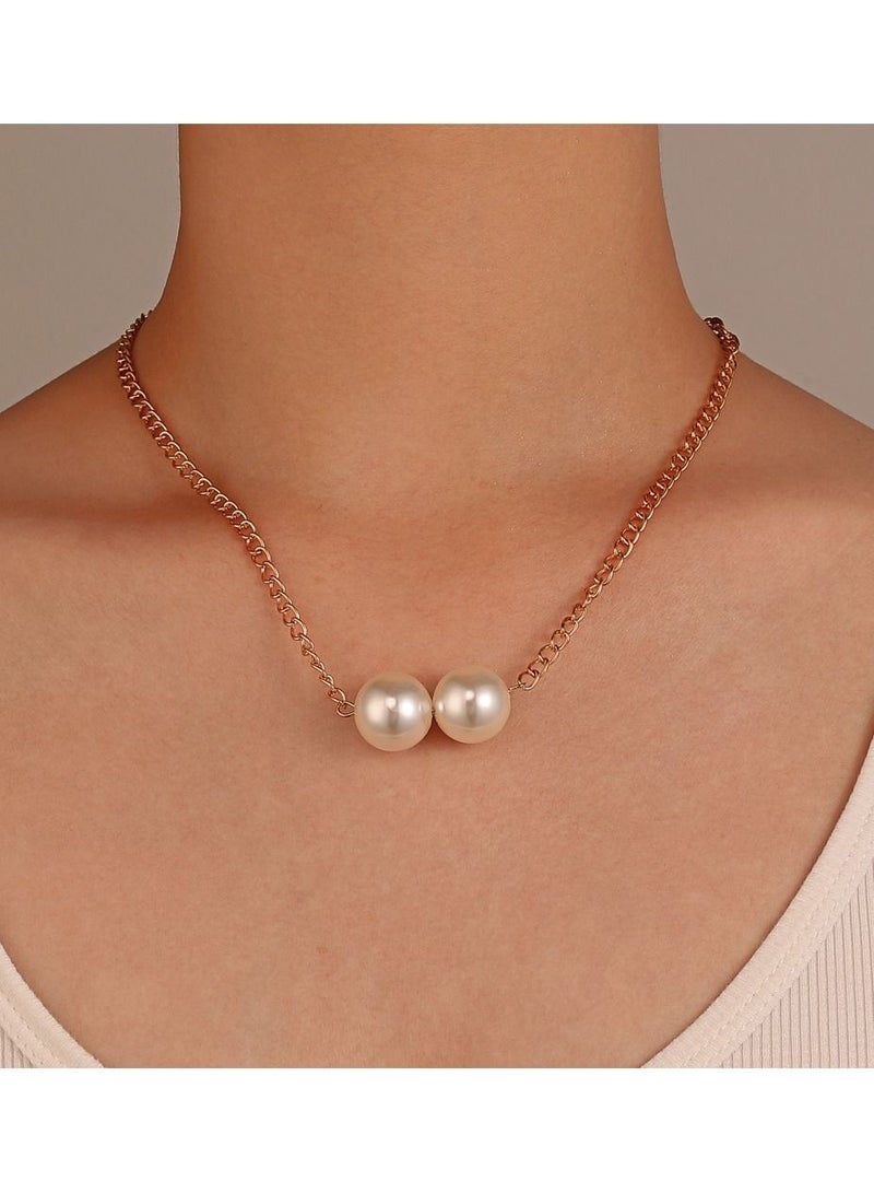 ساتينور خمر تقليد عقد من اللؤلؤ سلسلة مكتنزة - Image 3