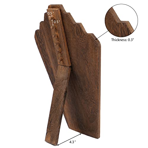 Ikee Design 2 Pcs Lightweight Wooden Necklace Display Bust Easel Jewelry Display for Shows, Necklace Stand, Brown Color, 8.3 W x 4.3 D x 13 H in - Image 5