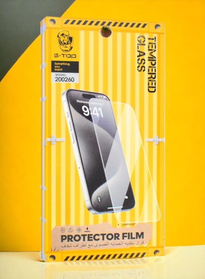 S-TOP Screen protection for iPhone 14, a layer of tempered glass without black edges, complete protection for your phone’s screen against breakage and glare from S-TOP - Image 4