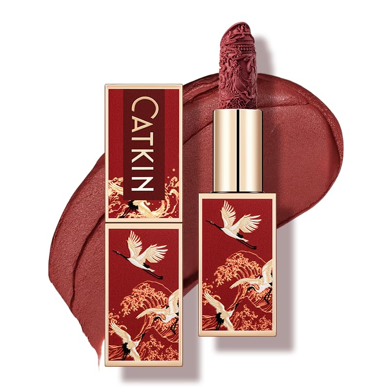 Catkin Semi-Matte Lipstick Hydrating High Impact Color Infused with Vitamin E and Avocado Oil Smooth Soft Texture Long Lasting Matte Finish 129 - Image 1