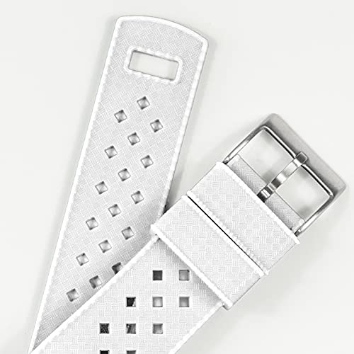 Barton Watch Bands أشرطة ساعات بارتون، 22مم أبيض - أشرطة ساعات على الطراز الاستوائي - تحرير سريع - اختر لون وعرض الحزام - Image 4