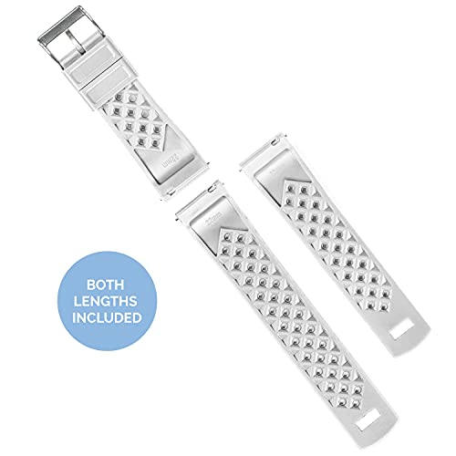 Barton Watch Bands أشرطة ساعات بارتون، 22مم أبيض - أشرطة ساعات على الطراز الاستوائي - تحرير سريع - اختر لون وعرض الحزام - Image 2