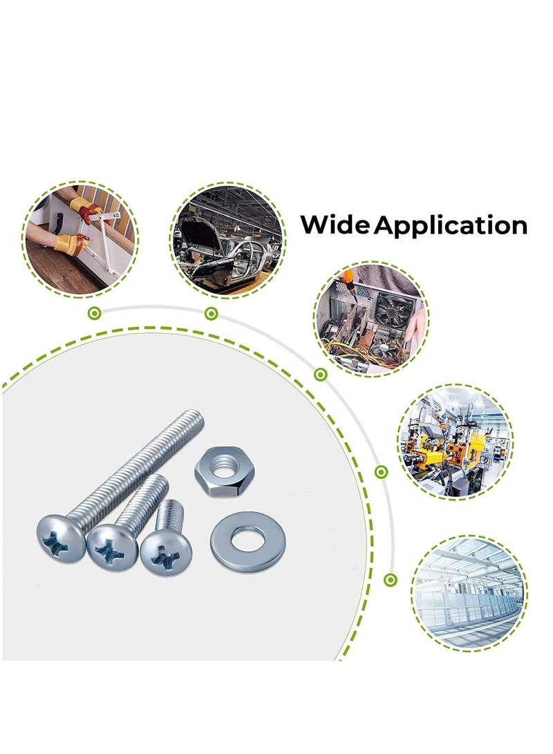 RACO Machine Screws Bolts Stainless Steel Round Head Phillips Screws Muliti Purpose Use 100, 6x10mm - Image 3